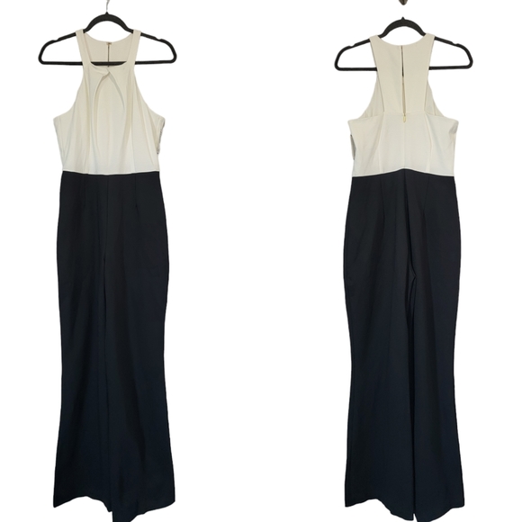 🎄SALE🎄NWT Trina Turk black & white halter jumpsuit - Picture 2 of 7